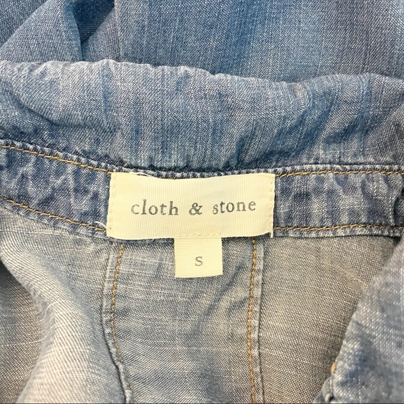 Cloth & Stone Women's Acata Chambray Denim Tunic Dress Boho Size Small - Picture 11 of 12